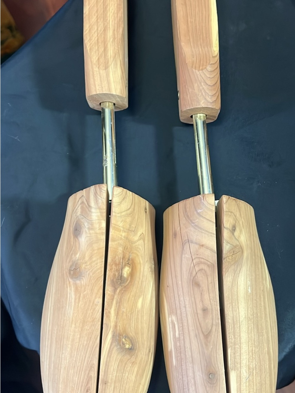 Wooden Cedar Shoe Trees - Natural Light Brown adjustable